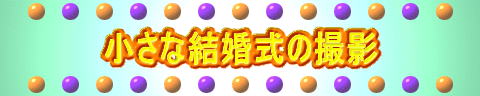 小さな結婚式の撮影 